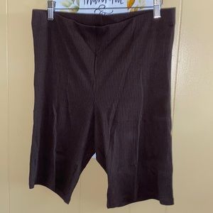 RIBBED BROWN H&M BIKE SHORTS